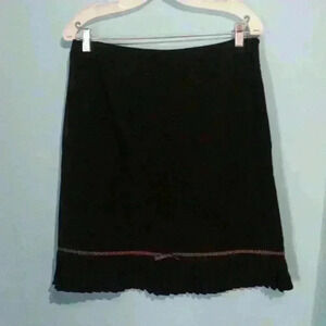 👗 dress barn midi skirt black pleated polka dots size 12